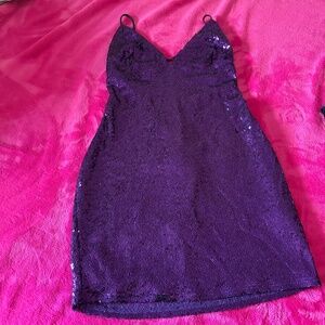 Lucy in The Sky Sequin Body Dress Large